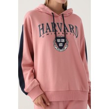 Harvard Retro Pembe Kadın Sweatshirt