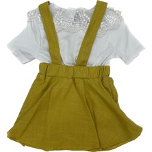 Selin Butik Keten Ayıcıklı Tişörtlü Salopet