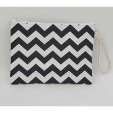 SÜSSLÜDÜŞLER Zigzag Desen Tasarım Portföy Clutch Çanta Tablet Çantası