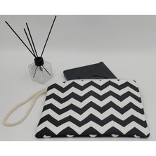 SÜSSLÜDÜŞLER Zigzag Desen Tasarım Portföy Clutch Çanta Tablet Çantası