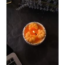 Yeyu Candles Balkabağı Özel Taşlı Tasarım Vegan Mum