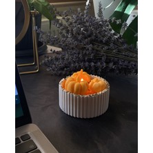 Yeyu Candles Balkabağı Özel Taşlı Tasarım Vegan Mum