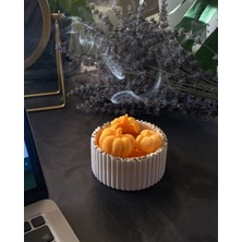 Yeyu Candles Balkabağı Özel Taşlı Tasarım Vegan Mum