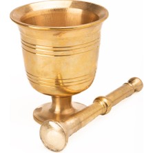 Dmt Copper Home Bakır Pirinç Döküm Havan Eli Kalınlık 0,6 mm Ağız Genişlik 6,5 cm 900 gr