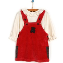 HelloBaby Crazy Bears Kız Bebek Kadife Salopet - Sweatshirt