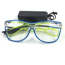 Zigver Parlayan El Tel Gözlük Aydınlık Cosplay Kostüm Aksesuarları Cadılar Bayramı Noel Için Neon Işık Led Gözlük Green Blue