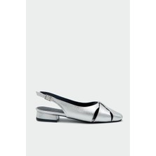 Laminta Goldie Silver Düz Casual Kadın Babet