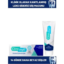 Clinomyn Smokers Sigara İçenler için Diş Beyazlatan Diş Macunu 75 ml x 2 adet