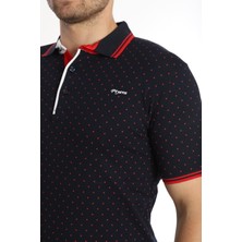 Piyera Kırmızı Puantiyeli Erkek Kısa Kol Polo Yaka Tshirt