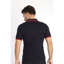 Piyera Kırmızı Puantiyeli Erkek Kısa Kol Polo Yaka Tshirt