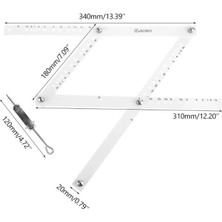 Yes Color Fityle Pantograf Sanatçısı Çizim Aracı Dayanıklı Katlanır Ölçekli Cetvel Metric (Yurt Dışından)