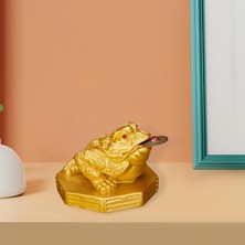 Cynthia Servet Kurbağa Heykeli Fortune Masaüstü Oturma Odası Dekorasyon Altın Için Antik Reçine (Yurt Dışından)