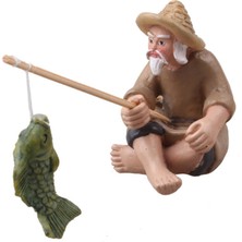 Cynthia Simülasyon Fisherman Figürinler Raf Masaüstü Için Mini Tatue Heykel (Yurt Dışından)