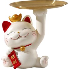 Cynthia Cat Figurine Tutma Depolama Tepsisi Masa Masaüstü Dekoru Konteyneri Konteyneri (Yurt Dışından)