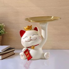 Cynthia Cat Figurine Tutma Depolama Tepsisi Masa Masaüstü Dekoru Konteyneri Konteyneri (Yurt Dışından)