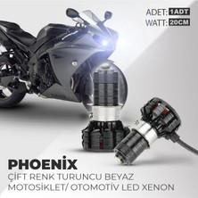 C9 Phoenix 13W Çift Renk Sarı Beyaz Motosiklet Otomotiv LED Xenon Lamba 1 Adet 11260