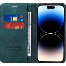 X-Step Apple iPhone 14 Pro Max Magnety Telefon Kılıfı Pu Deri Stand Kapağı Rfıd Engelleme Cüzdan Telefon Kabuğu (Yurt Dışından)