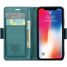 X-Step Apple iPhone xs Rfıd Engelleme Deri Kılıf, Litchi Doku Stand Cüzdan Telefon Kapağı (Yurt Dışından)