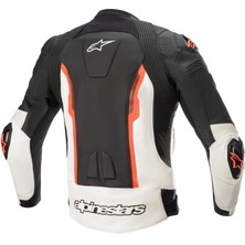 Alpinestars  Missile V2 Deri Korumalı Motosiklet Montu (Siyah / Beyaz / Kırmızı)