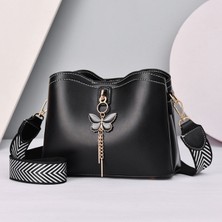Qisem Siyah Omuz Çantası: Hafif Moda Çanta (Yurt Dışından)