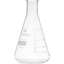 Zürih Ticaret Cam Erlen 500 ml Erlenmeyer Flask Dar Boyunlu Isıya Dayanıklı Yüksek Kalite