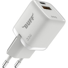 Buff BL64-1UC 33W Hızlı Şarj Cihazı Dual Qc3.0 Type-C Şarj Adaptörü