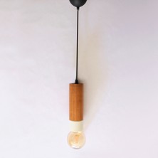 İhtiyaç Al Ahşap Sarkıt Lamba Sarkıt Avize Gürgen Ahşap E27