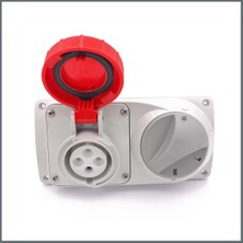 Palazzoli Prima Serisi Anahtarlı Priz 16 A (IP55) 400V (Yatay) 3P+T h:6