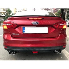 Ezber Fiat Punto Uyumlu Üniversal Arka Tampon Eki Difüzör 4 Egzoz Çıkışlı Siyah Plastik