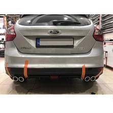 Ezber Fiat Punto Uyumlu Üniversal Arka Tampon Eki Difüzör 4 Egzoz Çıkışlı Siyah Plastik