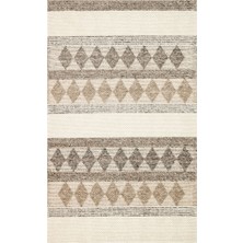 Eko Halı Jade Jd 01 Grey Natural Kazak Örgü Desenli El Dokuma Örgü Halı
