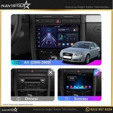 Navistar Audi A4  2000 - 2009 Model 2gb + 32GB Android 13 Kablosuz Carpla