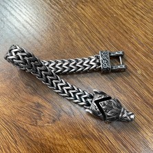Vuitton Erkek Kalın Bileklik - Gümüş (Yurt Dışından)