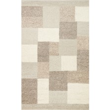 Eko Halı Jade Corbın Natural Kazak Örgü Desenli El Dokuma Örgü Halı