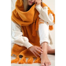 CAKKA  Wellsoft Peluş Püsküllü Atkı/scarf