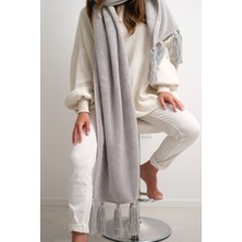 CAKKA Wellsoft Peluş Püsküllü Atkı/scarf