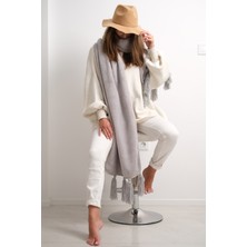 CAKKA Wellsoft Peluş Püsküllü Atkı/scarf
