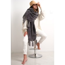 CAKKA Wellsoft Peluş Püsküllü Atkı/scarf