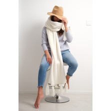 CAKKA Wellsoft Peluş Püsküllü Atkı/scarf
