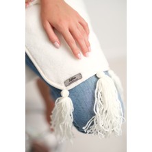 CAKKA Wellsoft Peluş Püsküllü Atkı/scarf