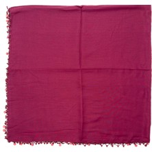 Naz Ipek Pamuklu Damla Inci Boncuklu Eşarp Yüksek Kalite Yazma 100X100CM