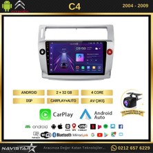 Navistar Citroen C4 2004 - 2009 Model 2gb + 32GB Android 13 Kablosuz Carp