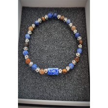 Bade Accessories 4 mm Lapis Lazuli, Kaplangözü Erkek Doğal Taş Bileklik