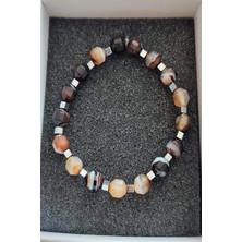 Bade Accessories Akik Hematit Erkek Doğal Taş Bileklik