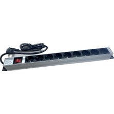 Ne-Ad 9'lu 1,5 Metre Kablolu Grup Priz Anahtarlı Aluminyum Gövde 16A 250V 4000W