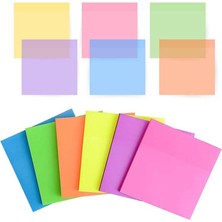 Ezoshop Şeffaf Renkli Postit Yapışkan Post-It Not Kağıdı Karenot Limon