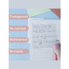 Ezoshop Şeffaf Renkli Postit Yapışkan Post-It Not Kağıdı Karenot Patlıcan
