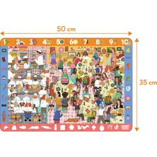 Moritoys Brain Trainer Puzzle: Busy Restaurant 48 Parça Yapboz, Bulma, Sayma ve Eşleştirme Oyunu