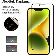 CepStok iPhone 14 Kırılmaz Cam 5d Tam Kaplayan 9h Temperli Ekran Koruyucu