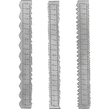 Sunnimix 3x Kağıt Yırtılma Cetveli Kağıt Ripper Alet Diy Malzemeleri Metal Şablon Aksesuarları Güverte Cetvel Kabartma Kesme Kalıpları Kart Yapımı Için Kalıp (Yurt Dışından)